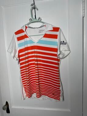 Nike Golf Greenbrier Classic Polo Women’s XL Dri-FIT Striped Tour Performance